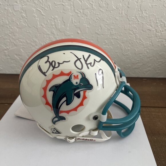 Jason Taylor And Bernie Kosar Autographed Mini Helmet Miami Dolphins - Picture 3 of 4
